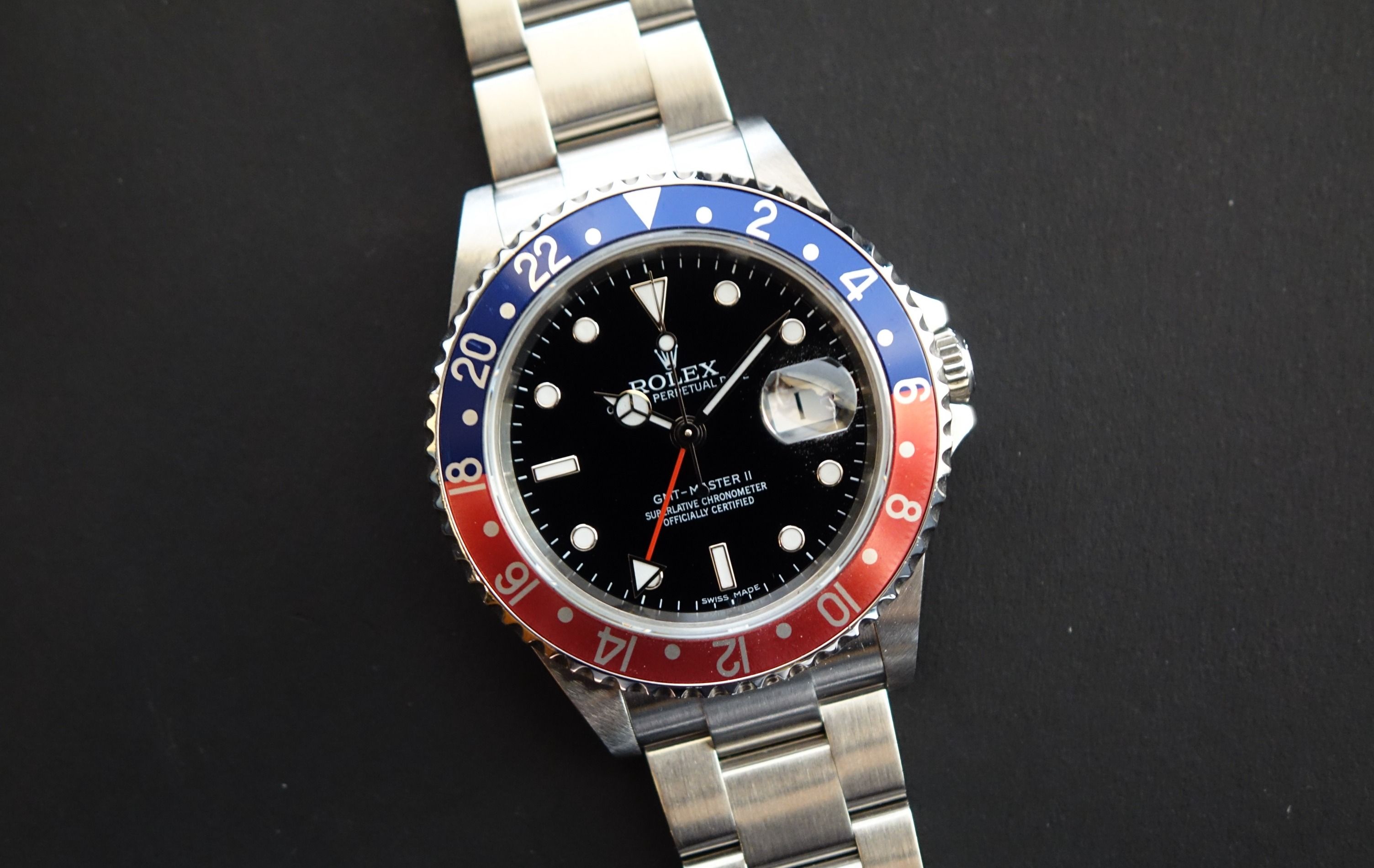 Stick dial Rolex GMT master 2 16710 Pepsi 16710BLRO Luxury