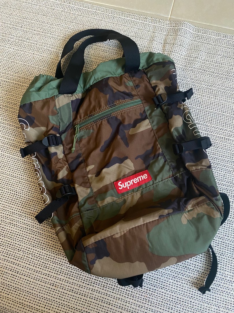 Supreme camo top tote backpack