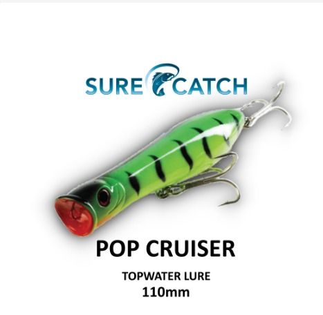SureCatch - Pop Cruiser, 110mm, 22g ~ Saltwater Popping/Topwater Fishing  Lure AT2735