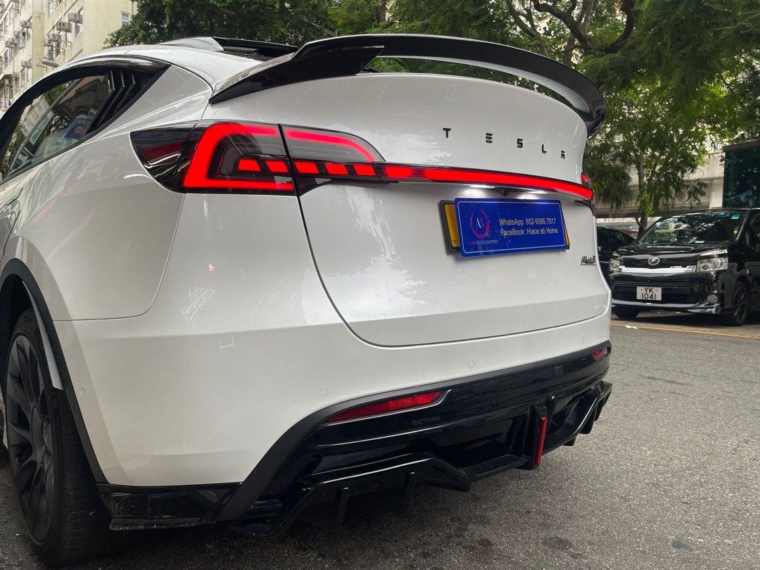 Tesla model y 尾翼, 汽車配件, 改裝、內外零件 - Carousell