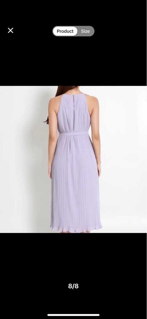 Tilda Pleated Dress (Dusty Lilac)