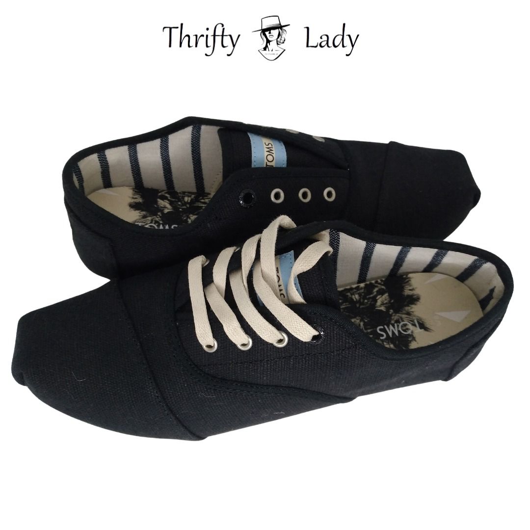 Toms The Venice Collection Cordones Black Heritage Canvas