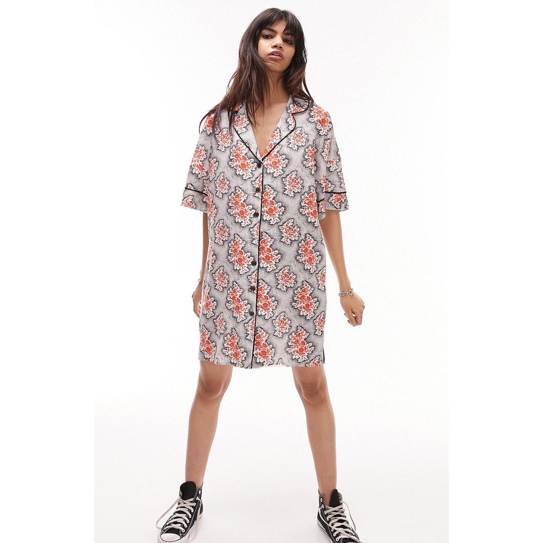 TOPSHOP SOUVENIR SHIRT DRESS Women s Fashion Dresses Sets
