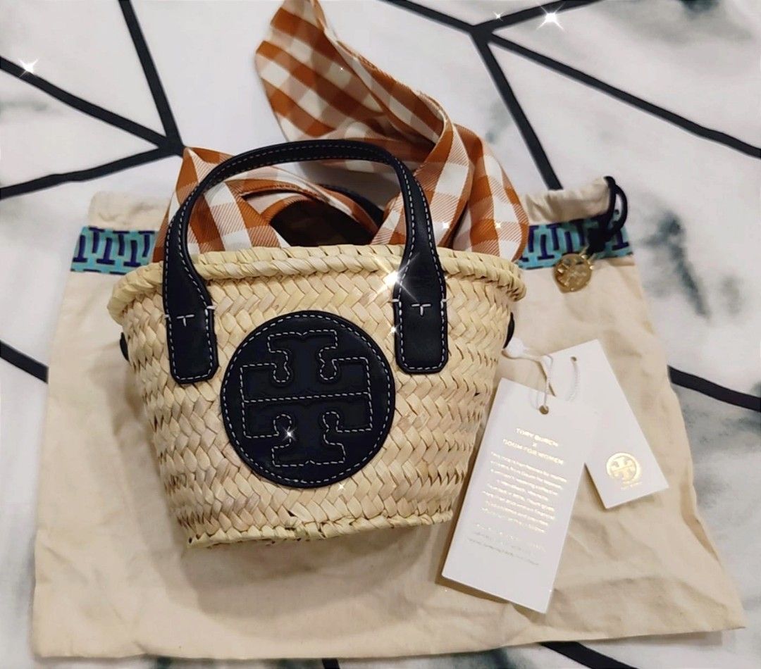 Ella Straw Basket Micro Tote Bag: Women's Handbags, Crossbody Bags