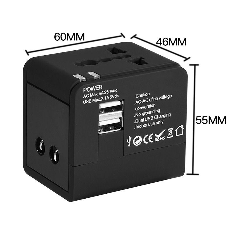 Universal Compact Travel Adapter /Universal Conversion Plug with USB PD ...