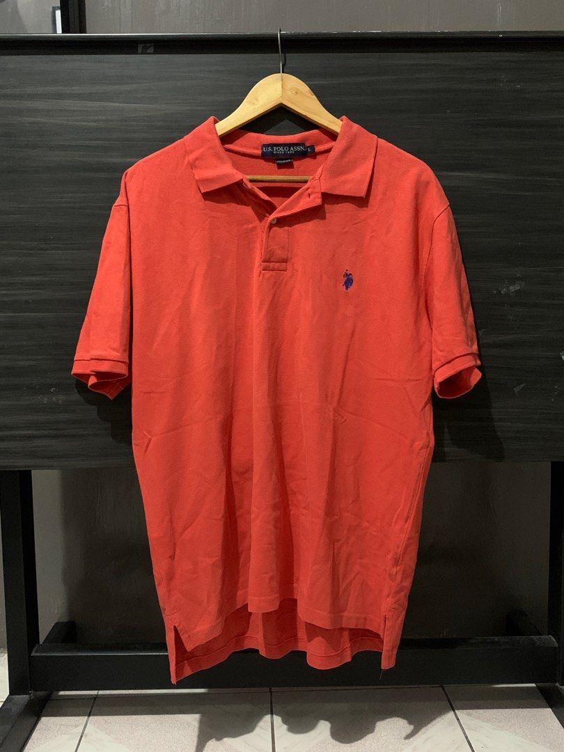 US Polo orange polo shirt Men s Fashion Tops Sets Tshirts