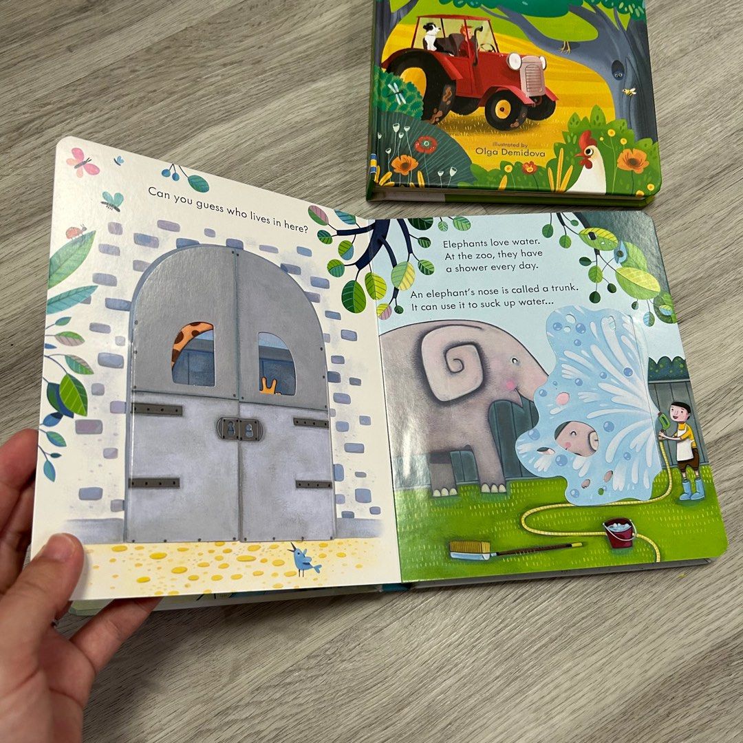 Usborne Peek Inside the Farm / Zoo Lift the Flap Books, Hobbies & Toys ...