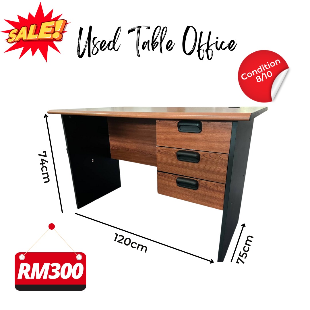 Used Office Table & Chair, Furniture & Home Living, Furniture, Tables