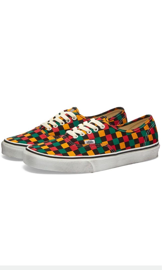 VANS Authentic Washed Checkerboard Men s Fashion Footwear