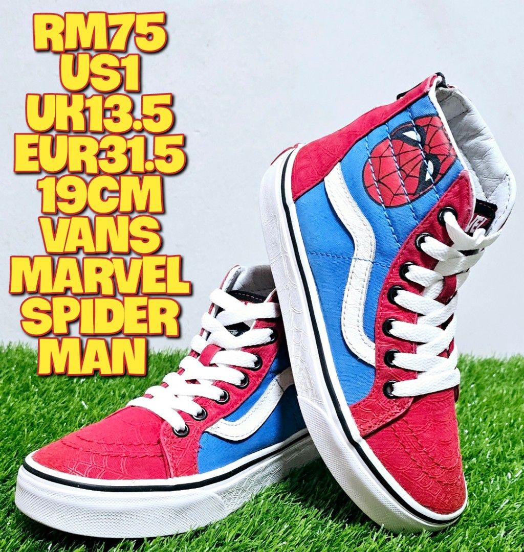 Vans spiderman outlet shoes kids