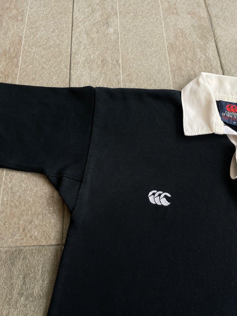 Vintage canterbury allblack polo rugby Men s Fashion Tops Sets