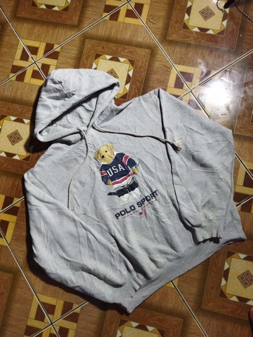 Polo hockey hotsell bear hoodie