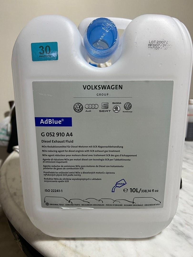 Volkswagen Original Adblue Solutions 10 litres (Free Delivery with each  purchase), Car Accessories, Accessories on Carousell