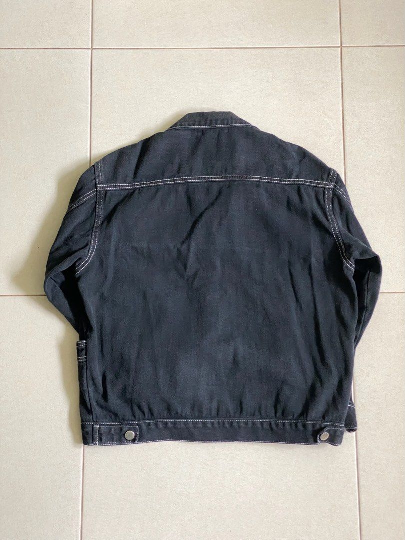White stitch hotsell denim jacket
