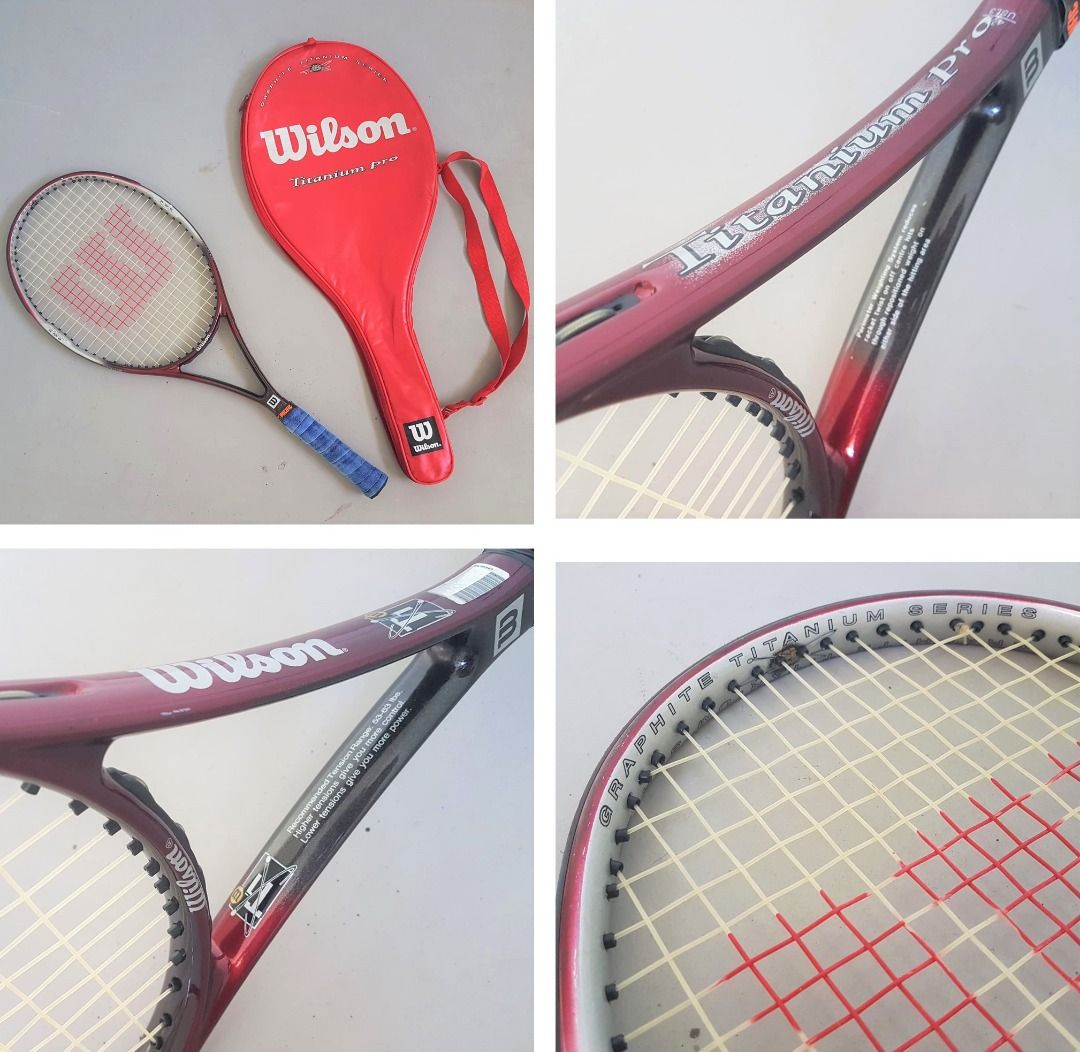 Wilson Titanium Pro Tennis Racket, Graphite Titanium Series, P.W.S