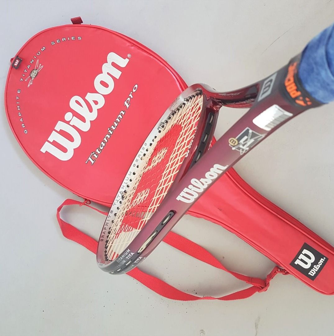 Wilson Titanium Pro Tennis Racket, Graphite Titanium Series, P.W.S, Perimeter Weighting System