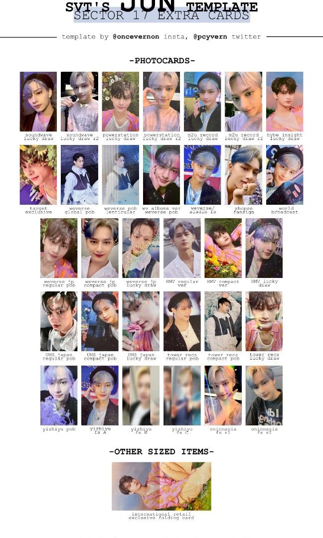 ♡wishlist♡ wtb lf jun sector 17 pcs svt seventeen, Hobbies