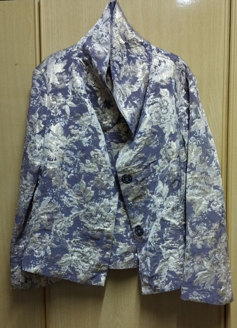 Purple floral jacket outlet