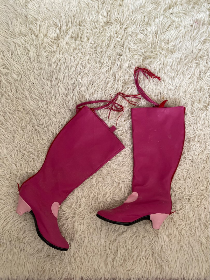 y2k hot pink boots, Women's Fashion, Footwear, Boots on Carousell