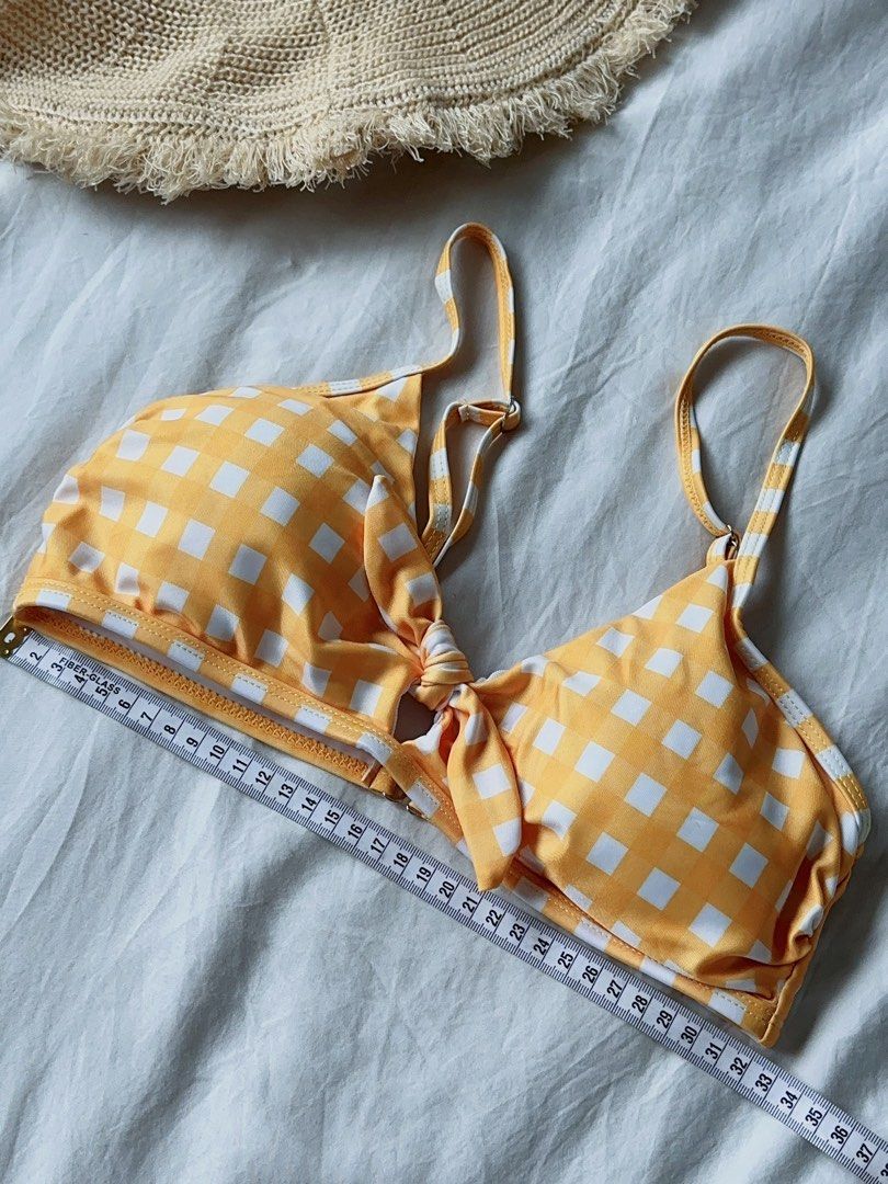 June Yellow Gingham Bikini Bottom