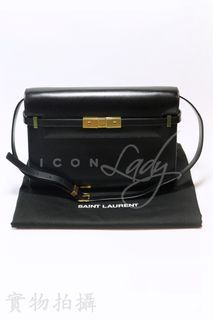 YSL/ Saint Laurent Paris 579271 Manhattan 中號 黑色 光身小牛皮 手挽袋 側肩袋 手袋