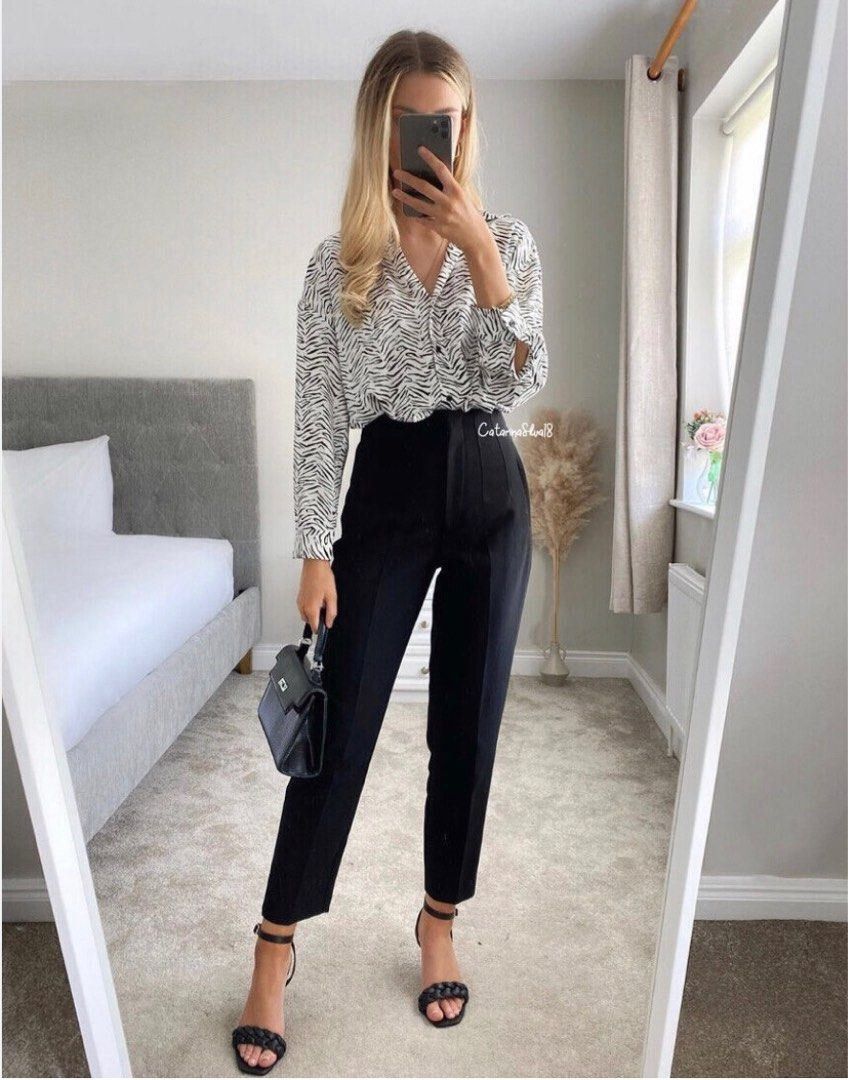 Zara High Waist Pleated Darted work pants formal trousers OL office,  Women's Fashion, Bottoms, Other Bottoms on Carousell