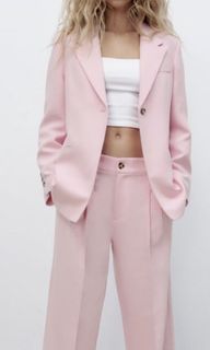 Zara oversized blazer in pink