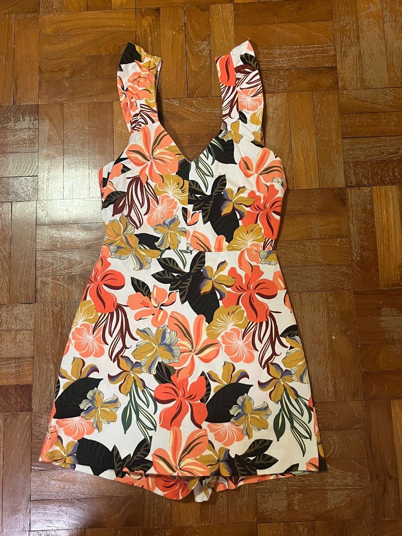 Zara floral romper clearance