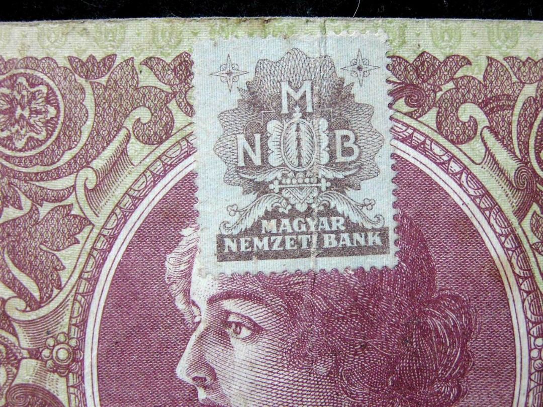 匈牙利鈔票-1945年匈牙利國家銀行國徽及仕女肖像10,000賓戈加改值票鈔票(二戰末期), 興趣及遊戲, 收藏品及紀念品, 錢幣- Carousell