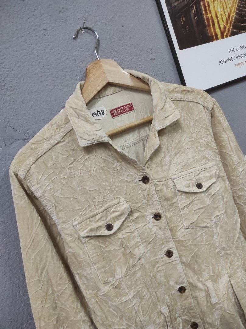 45rpm studio denim line japan designer rare velvet jacket shirt