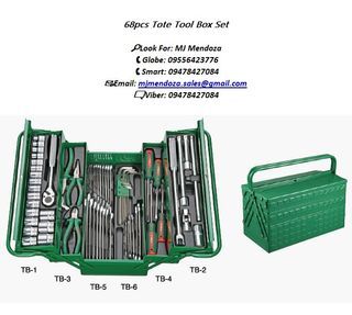 68pcs Tote Tool Box Set