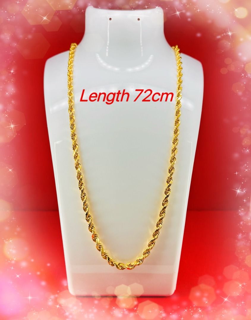 916 Gold Rope Chain Hollow design 30g Women s Fashion Jewelry