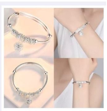 Girls silver cheap charm bracelet