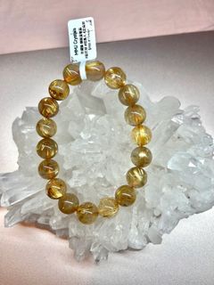 Collector's Grade Golden Rutile Quartz Bracelet 11m+ Available in Sizes Golden Rutile Quartz Golden Rutile Yellow Rutilated Quartz Anatase Titanium Gold Wealth-Attracting Crystal Citrine64201858321155110