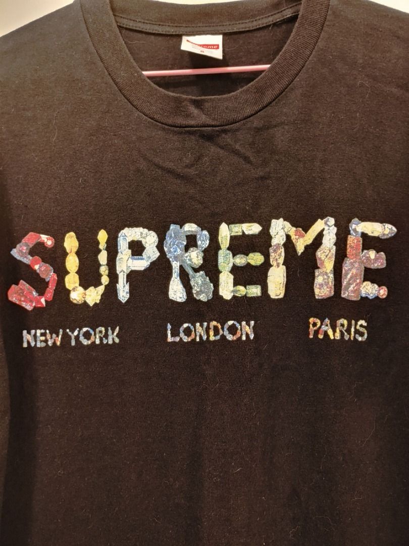 即決 supreme 18ss rocks tee light purple M-