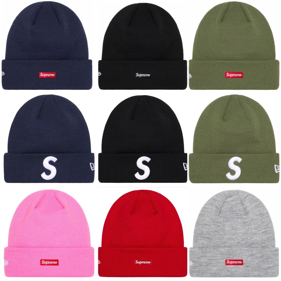 美國代購Supreme New Era Logo Beanie 冷帽帽cap 代購日本代購, 女裝