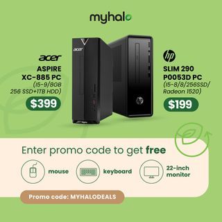 Acer and HP Desktops with FREE Accessory Bundle!
