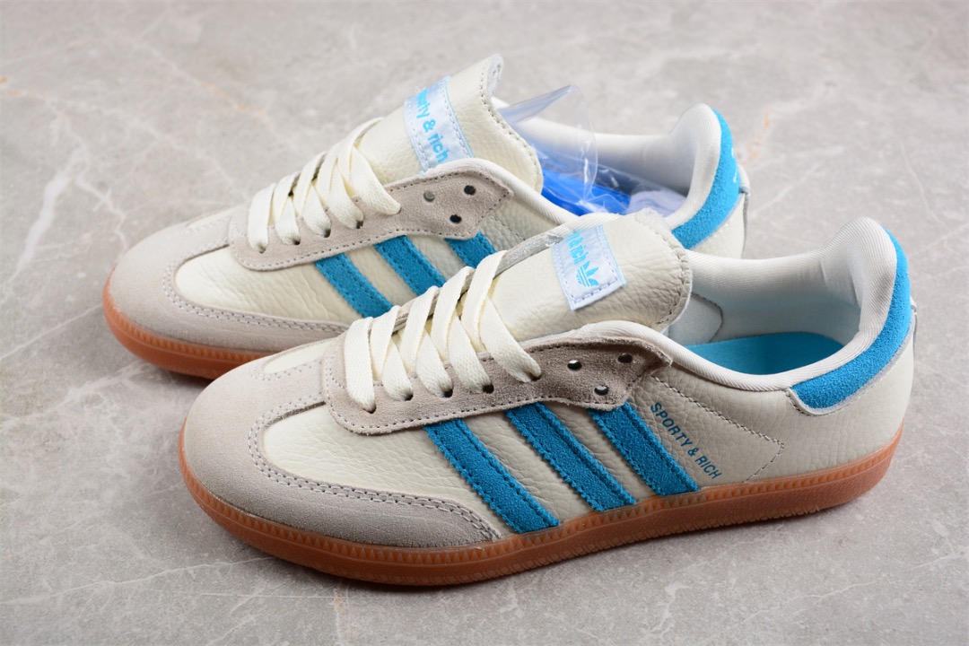 Adidas Samba OG Sporty Rich Cream Blue Shoes Euro 36 45 Men s