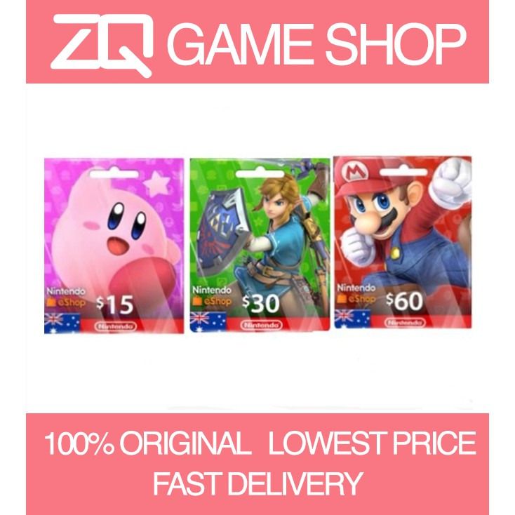 Nintendo gift card australia 2025