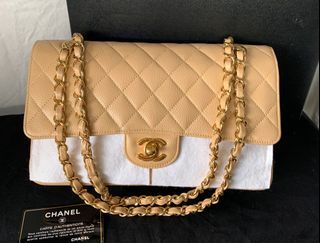 CHANEL 22P Chain Melody Bag Red Caviar Gold HW Grained Calfskin