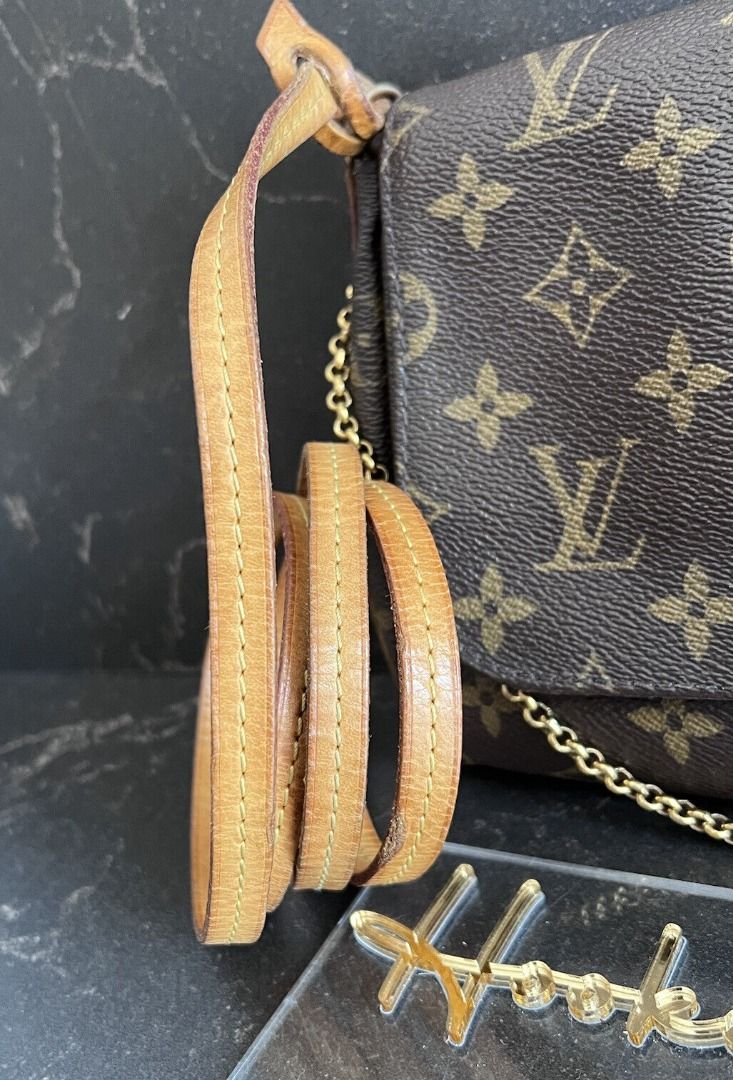 🌸 Louis Vuitton Favorite MM Monogram Chain Clutch Crossbody Bag