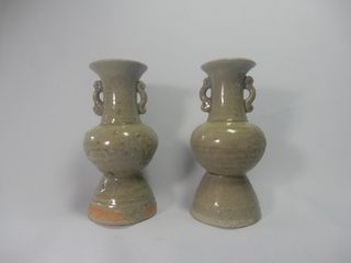 Authentic Tang Dynasty 618-907 Pair of small porcelain splash glazed vases RARE FIND
