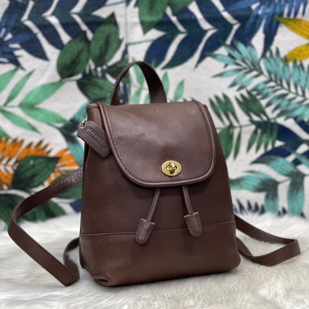 Coach leather backpack hotsell