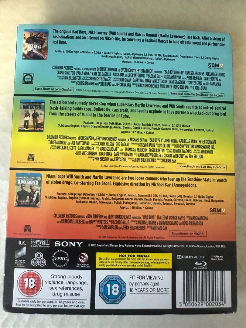 Bad Boys 1 2 3 Blu Ray Collection