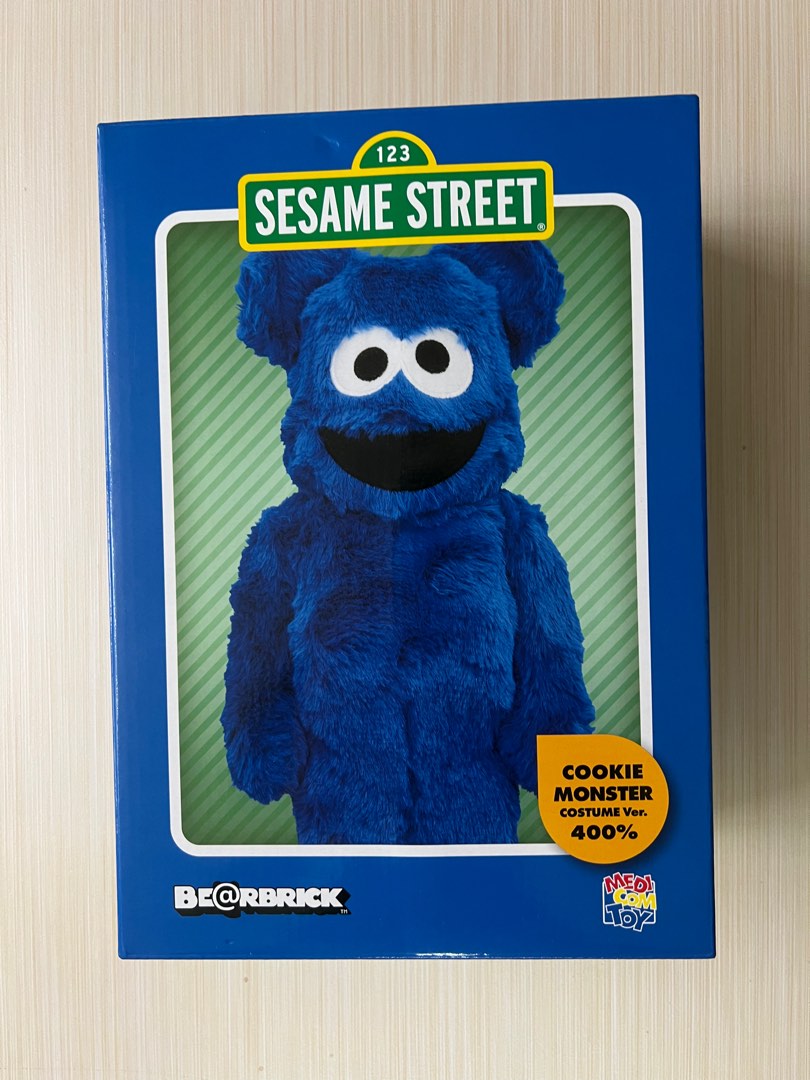 Bearbrick Cookie Monster 400% 毛毛sesame street 芝麻街, 興趣及遊戲