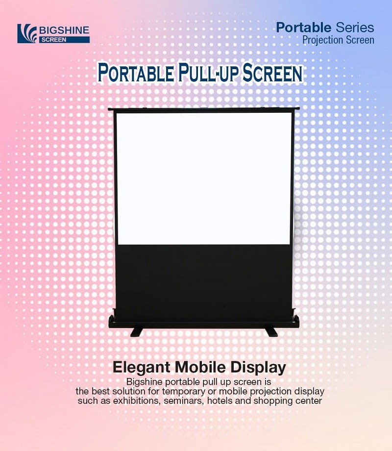 [BIGSHINE] Portable Pull Up Projector Screen, TV & Home Appliances, TV ...