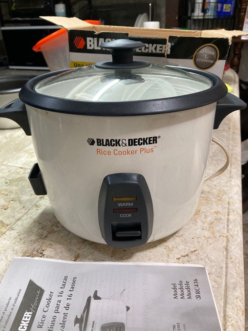 Black & Decker RC436 White 8 Cups (Uncooked)/16 Cups (Cooked) Rice Maker 