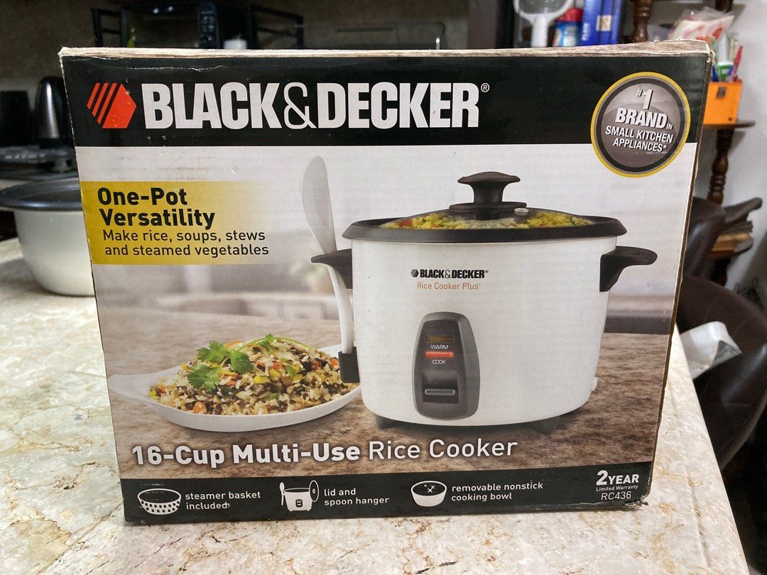 BLACK & DECKER 16-Cup Rice Cooker Food Steamer Model RC436