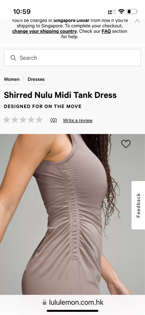Shirred Nulu Midi Tank Dress