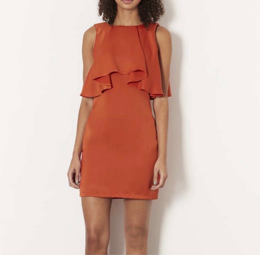 Topshop burnt orange dress cheap